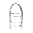 thumbnail image 4 of Iron 2-Tire Cupcake Platter Display Stand Serving Plate iron serving platters tray Rack Silver 8inch, 4 of 9