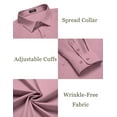 thumbnail image 5 of COOFANDY Mens Dress Shirts Wrinkle Free Long Sleeve Button Down Shirts Formal Business Shirt, 5 of 6