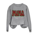 thumbnail image 5 of XPMWRP Women's Pullover Sweatshirts Long Sleeves Loose Comfy Sweatshirt Mama Letter Graphic Tees Shirts for Mother's Day Gray XXL, 5 of 5