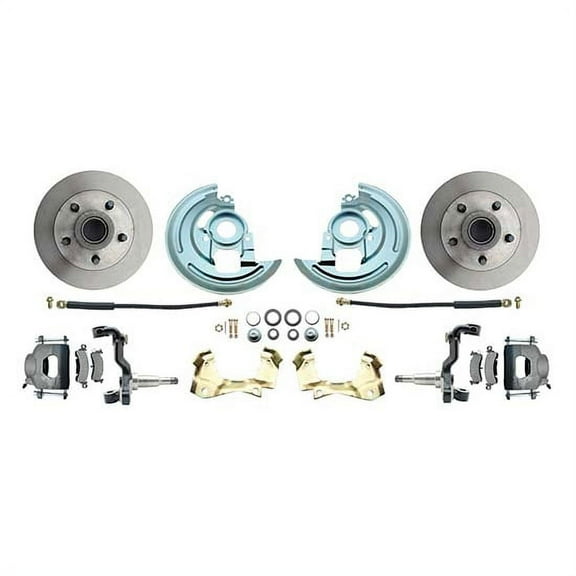 Disc Brake Conversion Kit, Disc Brake Caliper Kit, 64-74 GM A/F/X Body 11 In Disc Brake Kit, Std Rtr, Gry Caliper, Bolt On Drum to Disc Brake Kit