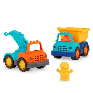 Battat Tough Truckies Construction Set with Tow & Dump Truck
