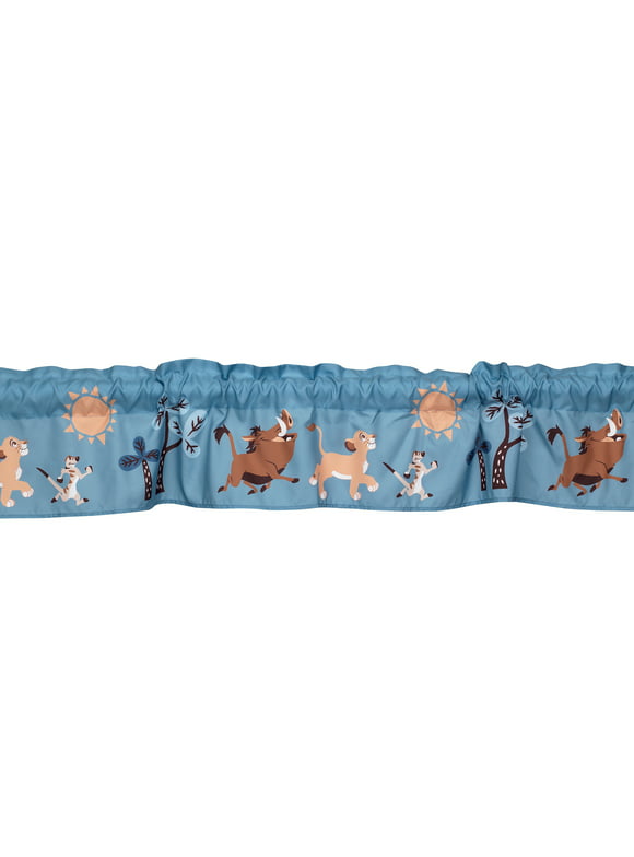 Disney Baby Lion King Adventure Window Valance by Lambs & Ivy - Blue, Brown