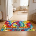 thumbnail image 5 of SHJHENG Retro Peace Sign Guitar Area Rug, Non-Slip Washable Welcome Mat for Front Door, Bathroom & Home Decor, 5 of 5