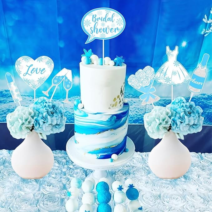Snow In Love Winter Wedding Backdrop 10x8ft – Miss To Mrs Bridal Shower Decor, Cotton Photo Background