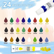 Mini Watercolor Paint Set, Travel Pocket Watercolor Set with Paint, Brush, Sketchbook & Copper Clip
