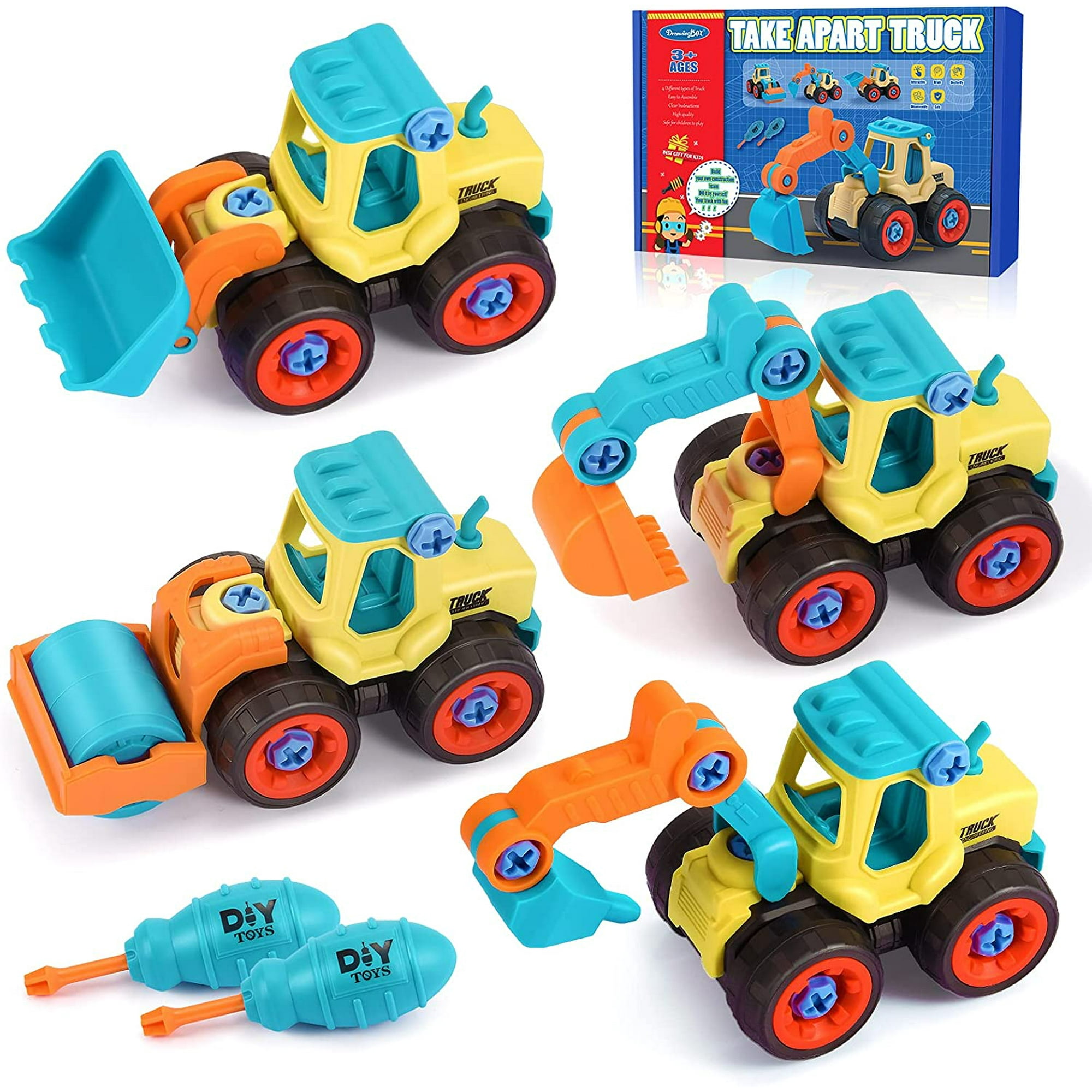 Aimtyd Construction Toys For 3 8 Year Old Boys Girls Diy Toys Cars Take Apart Toys Trucks Construction Digger Sand Toys For Kids Gifts For 3 8 Years