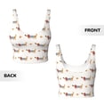 thumbnail image 6 of Goofa Dachshund Dog Puppy Printed Sports Bras for Women, High Impact Running Bra Workout Crop Tank Tops Longline Sports Bra Push up-Medium, 6 of 9