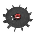 thumbnail image 3 of 2Pcs 116*14mm Round Shaft Replacement Black Plastic 12 Impeller Motor Fan Vane, 3 of 3