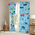 thumbnail image 3 of Homewish Cartoon Car Black Out Curtains,Fire Truck Curtains Pack of 2 (42x63 Each),Traffic Light Bedroom Curtains For Boy,Super Cozy Room Decor, 3 of 6