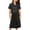 Black, variant on Girl's 2 Piece JK School Uniform Outfits Breasted Blazer Jacket and Skirt Set Tea Party Suits 2-9Y
