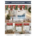 thumbnail image 6 of Valances for Windows Merry Christmas Words Rod Pocket Short Curtain for bathroom living room bedroom Winter Snowman Snowflake 1 Panel 54x18in, 6 of 7