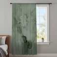 thumbnail image 4 of Sage Green Marble Sheer Curtains 45 Inches Long, Modern Abstract Art Ink Painting Light Filering Curtains, Breathable Simi Curtain Privacy Drapes for Kitchen Bathroom Small Window Treatment, 4 of 9