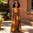 thumbnail image 2 of WhouRiu Girls Boho Summer Dress Casual Fashion Graphic Flowy Cami Dresses Kids Comfortable Cute Summer Party Sundress,3-4 Years, 2 of 5