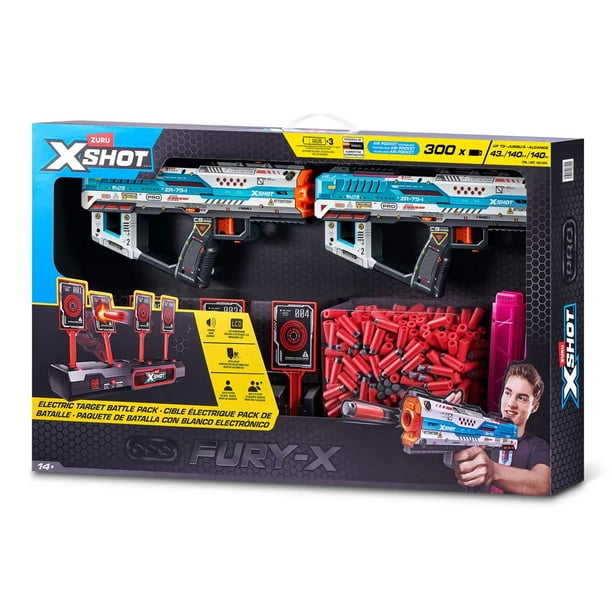 ZURU X-Shot Pro Electric Target Battle Pack – 300 Darts, Dual