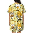 thumbnail image 3 of Picia Garden Honeybee Gnomes Pajamas Sets for Women Soft Short-Sleeved Pjs with Lounge Shorts Two Piece Sleepwear-Medium, 3 of 9