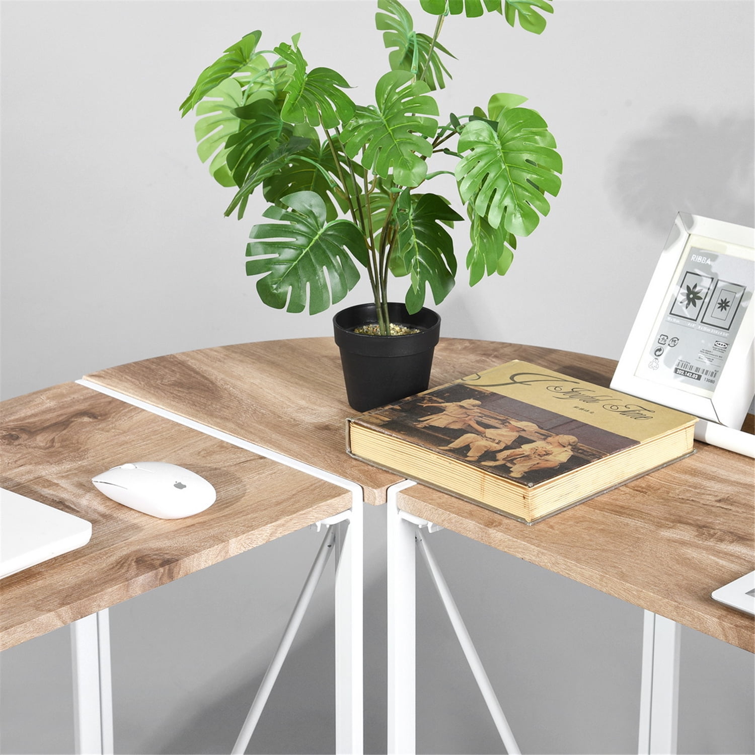 Kepooman L-Shaped Desk Computer Corner Desk, Home Office Gaming Table, Sturdy Writing Workstation, Space-Saving, Easy to Assemble, Rustic Brown Kepooman L-Shaped Desk Computer Corner Desk, Home Office Gaming Table, Sturdy Writing Workstation, Space-Saving, Easy to Assemble, Rustic Brown