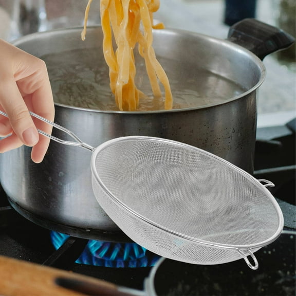 GOOHOCHY Scoop Colander Strainer Spoon Stainless Steel Home Use 1Pcs