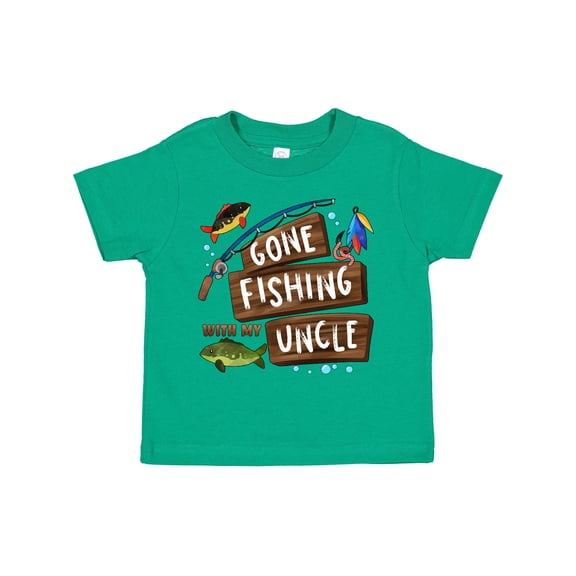 Inktastic Gone Fishing with My Uncle Boys or Girls Toddler T-Shirt