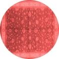 thumbnail image 1 of Ahgly Company Machine Washable Indoor Round Oriental Red Traditional Area Rugs, 7' Round, 1 of 4