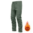 thumbnail image 5 of QSAWXQZ Men's Outdoor Fleece Lined Cargo Pants Waterproof Windproof Solid Straight Leg Pants with Pockets for Hiking Green 3XL, 5 of 9