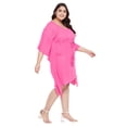 thumbnail image 3 of Oussum Robe Tunique Lurex Courte Ajustable pour Femmes Grande Taille, Rose, 3 of 7