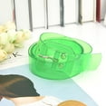 thumbnail image 3 of MANHUJI Belts for Women Trendy Fashion Women Ladies Waist Belt Body Belt Wide Clear Candy Color Belt Western Chain Belt (Green,One Size), 3 of 3
