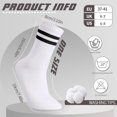 thumbnail image 3 of 8 Pairs Womens Crew Socks Striped Women Sports Crew Socks, Size 6-8, 3 of 7