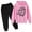 Pink, variant on Toddler Boys Casual Outfit Sets Hooded Football Letter Printed Hoodie Pants Children'S Casual Suit Fashion Trendy Football Fans Sports Gift Activewear