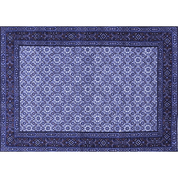 Ahgly Company Indoor Rectangle Persian Blue Traditional Area Rugs, 5' x 7'