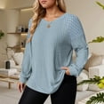 thumbnail image 3 of NISVIYA Plus Size Sweatshirts for Women Crewneck Lightweight Sweaters Long Sleeve Shirts Fall Fashion Tops, 3 of 5