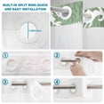 thumbnail image 5 of No Hook Shower Curtain, Sage Green Coral Coastal Shower Curtains for Bathroom with See Through Top Window, White Summer Beach Seaside Ocean Waterproof & Washable Bath Curtain Stand Up Stall 36"x72", 5 of 9