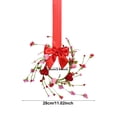 thumbnail image 2 of 1Pc Mini Valentine Wreath for Front Door, Small Valentines Day Hanging Wreaths for Cabinets, Red Pink Heart Berries Candle Rings Wreath, Valentine's Day Bow Wreaths for Wall Window Decor, 2 of 4
