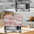 thumbnail image 3 of TSOVTHRID Pink Marble Texture Print Microwave Oven Dust Cover Microwave Oven Cloth Cover Stain Resistant Universal Case Protections Protector with Handle, 20.9"W x 15.7"D x 12.4"H, L, 3 of 7