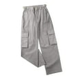 thumbnail image 4 of Ierhent Casual Dress Pants for Women Women's Comfort Waist A-Line Knit Pant(Grey,L), 4 of 4