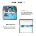 thumbnail image 5 of Gukieu Astronaut Tropical Dolphin Print Leather Tissue Box, PVC Waterproof Velcro Opening and Closing Square Tissue Box Holder, Suitable for Home and Office Decoration, 5 of 7