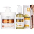 thumbnail image 1 of Advanced Clinicals Crema hidratante iluminadora con vitamina C + aceite corporal de vitamina C, juego de cuidado de la piel de 2 piezas | Aceite corporal y loción corporal nutritiva, iluminadora e hid, 1 of 1