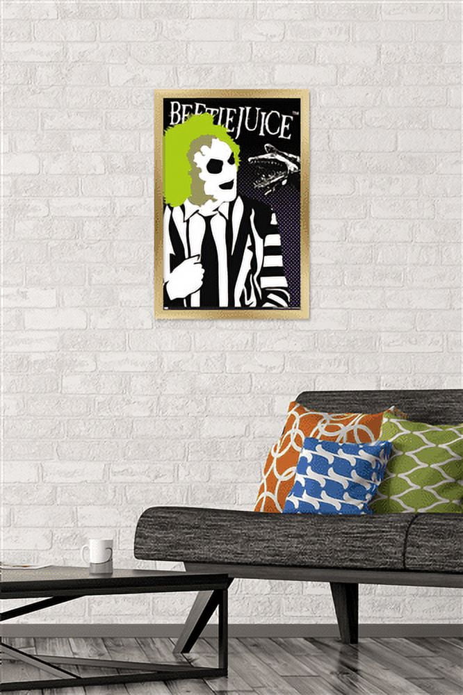 Beetlejuice - Vector Wall Poster, 14.725" x 22.375", Framed