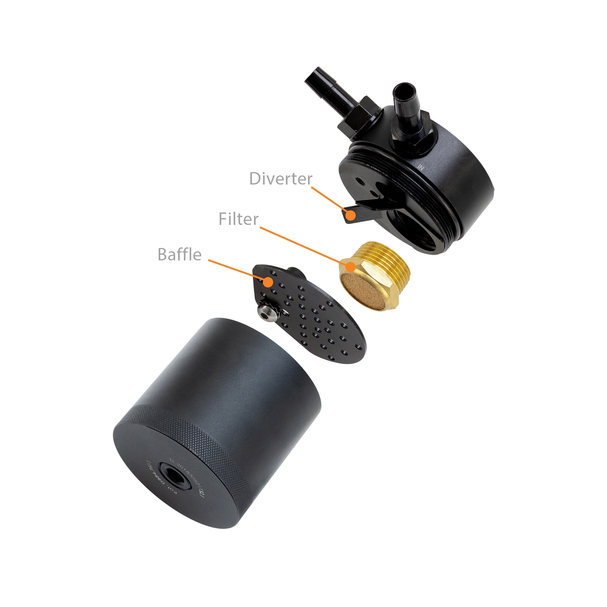 Mishimoto MMBCC-MUS4-15PBE Baffled Oil Catch Can Kit, PCV Compatible With Ford Mustang EcoBoost 2015-2023 Black