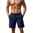 thumbnail image 2 of Trgacdwlo Men's Shorts Quick Dry Elastic Waist Drawstring Workout Shorts Men Wide Leg Summer Gym Gym Shorts for Men with Pocket Blue XL, 2 of 8