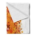 thumbnail image 2 of Fall Soft Flannel Fleece Throw Blanket, Autumn Season Concept Air Balloon with Leaf Adventure Travel, Cozy Plush for Indoor and Outdoor Use, 60" x 80", Dark Orange Ruby, by Ambesonne, 2 of 5