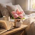 thumbnail image 5 of Crocheted Potted Flower Desk Decoration Single Piece Pink Thank You Appreciation Gift for Teachers and Coworkers, 5 of 5