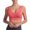 Watermelon Red, variant on Women's Wireless Sports Bra, Mesh Panel Breathable Racerback Workout Top, Medium Support for Yoga, Fitness, and Low Impact Activities, Comfortable and Supportive-Beige