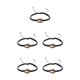 thumbnail image 3 of Sonducket 1 Juego de pulseras trenzadas, de concha, accesorio de moda, accesorios de mujer para el Día de San Valentín para el vestido diario, Oro negro 5piezas Sonducket CBP251279, 3 of 6