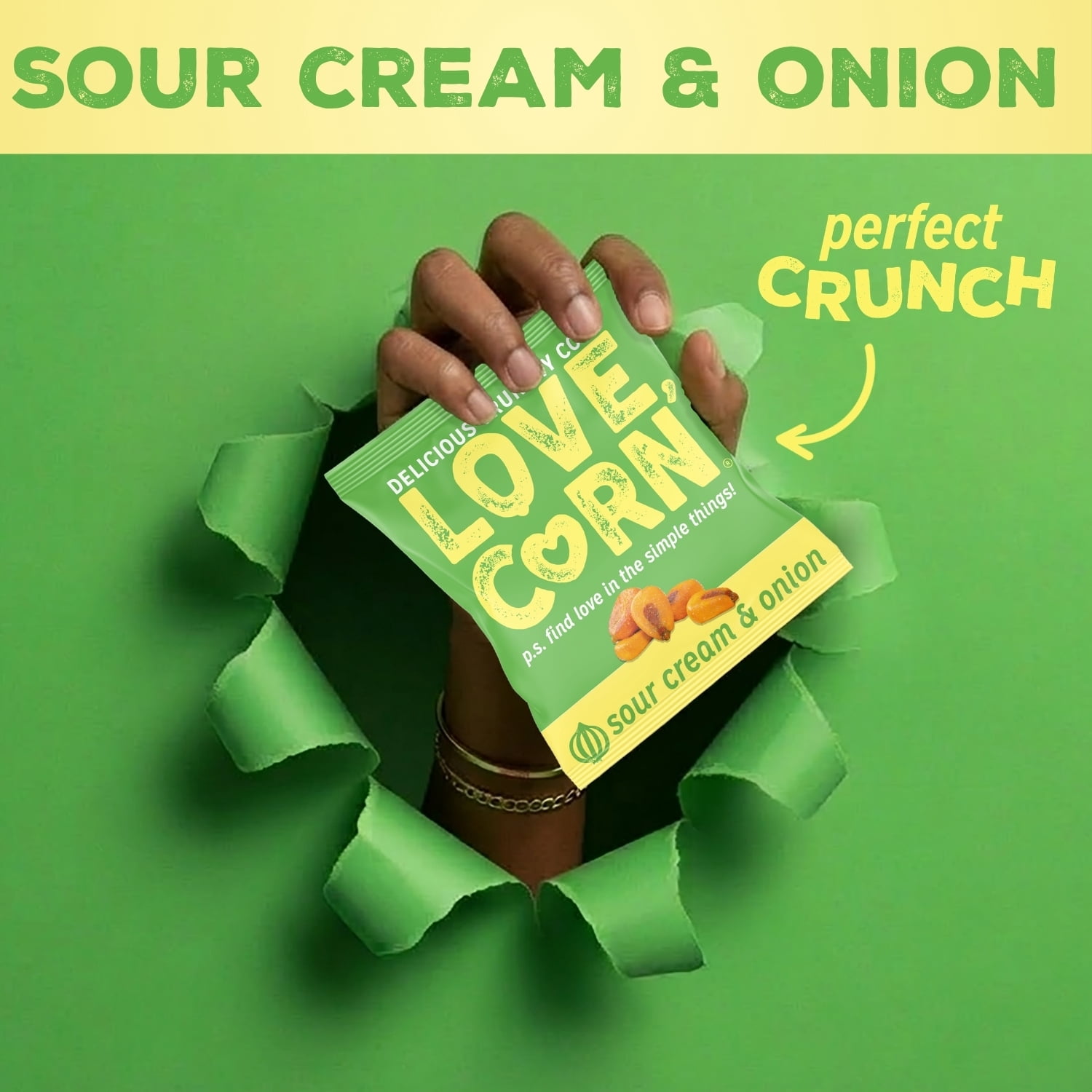 LOVE CORN: 9ct Variety Pack: Sea Salt, Cheddar, and Sour Cream & Onion (9 x 0.7oz) | Roasted Crunchy Corn - Gluten-Free - Plant based & Vegan - Healthy Snack - Low Calorie - Non GMO