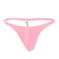 thumbnail image 1 of WZXFASHION Sretch Men's Micro G-string Thong Underwear Briefs T-back Intimates Pink One Size, 1 of 3