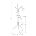 thumbnail image 4 of Monarch Specialties Coat Rack, Hall Tree, Free Standing, Hanging Bar, 6 Hooks, Entryway, 68"h, Bedroom, Metal, Grey, Contemporary, Modern, 4 of 4