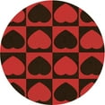 thumbnail image 1 of Ahgly Company Machine Washable Indoor Round Transitional Tomato Red Area Rugs, 5' Round, 1 of 7