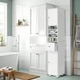 thumbnail image 2 of Chak’s Choice Tall Bathroom Storage Cabinet Slim tower cabinet with adjustable shelves, narrow anti-tip floor cabinet, white, 2 of 5