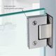 thumbnail image 3 of 2 pack Heavy Duty Bathroom Clamp,Stainless Steel Glass Door Hinge,Two Way Fixed, 3 of 4