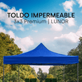 thumbnail image 2 of Toldo Plegable Reforzado 3x3m NINON LUNOR Lona Oxford 600D Impermeable y Protección UV, 2 of 9